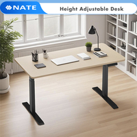 Bureau assis-debout électrique réglable en hauteur 2AF3 140 kg, personnalisable, double moteur