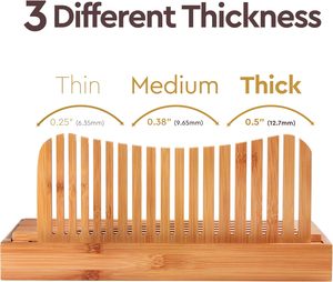 เครื่องหั่นขนมปังแบบพับได้ ทำเองที่บ้าน เป็นมิตรกับสิ่งแวดล้อมและทนความร้อน สำหรับเค้กและเบเกิล - อุปกรณ์ครัวขนาดกะทัดรัด - Product Image 6