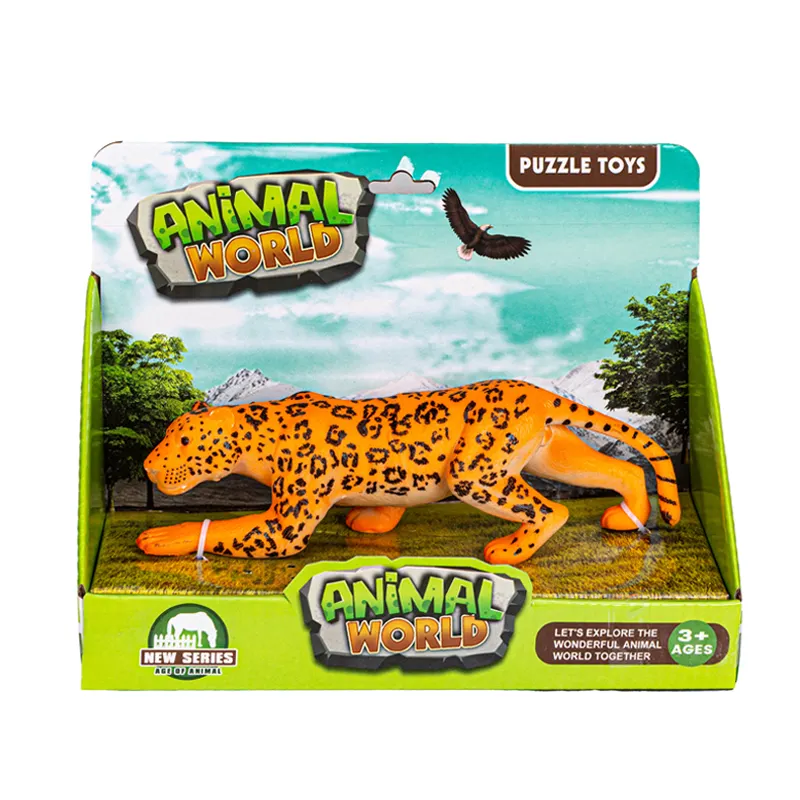 9" Simulation model figure PVC animal plastic leopard cheetah toys for kids