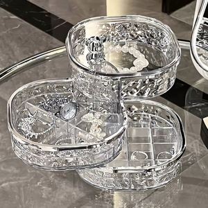 High-End Exquisite Jewelry Organizer Rotating Earrings Storage Box New Hairpin Hair Band Necklace <b>Stud</b> Earrings Jewelry - Product Image 1