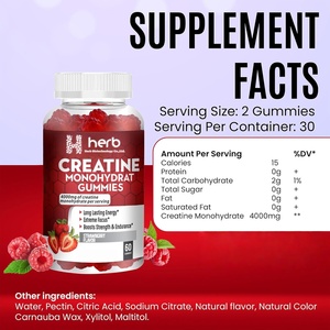 OEM/ODM Private Label Energy Dietary Supplement Pre-Workout Gummy with <b>Creatine</b> <b>Monohydrate</b> Boosts Strength & Endurance - Product Image 3