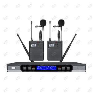 Micrófono Inalámbrico Profesional HP-3000 de Doble Canal con Batería AA, Conector XLR y Control de Volumen para Karaoke/Bar/Fiestas - Product Image 4