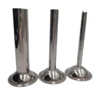 Tritacarne manuale in acciaio inossidabile 3 tubi per ripieno di salsiccia di diverse dimensioni e imbuti per ripieno di salsiccia