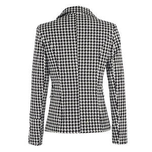 Las mujeres pata <span class=keywords><strong>de</strong></span> gallo Blazer impresión chaqueta <span class=keywords><strong>de</strong></span> manga larga <span class=keywords><strong>de</strong></span> las mujeres <span class=keywords><strong>de</strong></span> botones <span class=keywords><strong>de</strong></span> Metal chaquetas abrigo <span class=keywords><strong>de</strong></span> mujer chaquetas y abrigos - Product Image 4