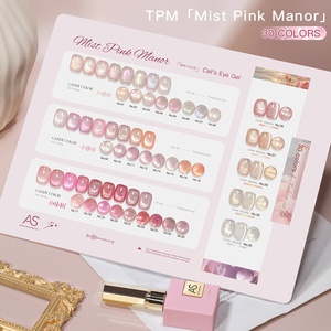 Poudre de brume pour nail art, Collection Manor, Vernis gel mat effet œil de chat, Nouvelle collection Printemps/Été, Rose doux éclaircissant, Exclusif pour ongles - Product Image 1