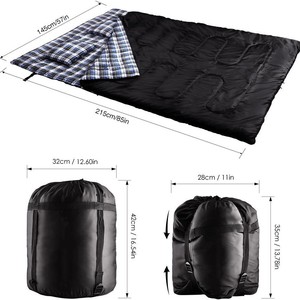 <span class=keywords><strong>Sac</strong></span> <span class=keywords><strong>de</strong></span> <span class=keywords><strong>couchage</strong></span> <span class=keywords><strong>de</strong></span> camping portable, épais, imperméable, 220 cm, pour adulte, avec doublure en flanelle et coton creux, idéal pour le froid - <span class=keywords><strong>Grande</strong></span> Vente - Product Image 2