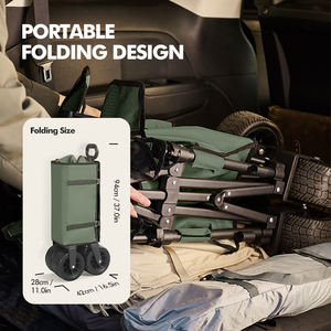 किंगगियर आउटडोर समुद्र तट उद्यान भारी शुल्क उपयोगिता वैगन कार्ट 230l बड़ी क्षमता शिविर ट्रॉली ढहने वाली खोदी - Product Image 5