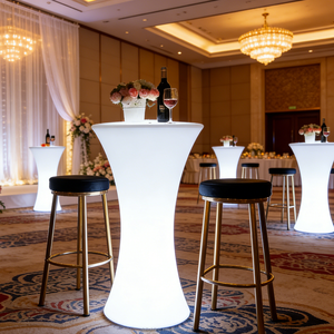 Mesa de <span class=keywords><strong>Bar</strong></span> LED Recargable e Impermeable, Mesa Alta Luminosa para Jardín, <span class=keywords><strong>Bar</strong></span>, Fiestas y Eventos al Aire Libre - Product Image 5