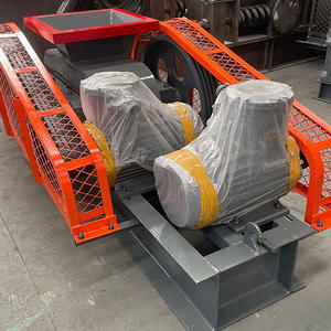 Trituradora de rodillos doble para grava pequeña, máquina trituradora de piedra caliza, con motor y cojinetes, en venta - Product Image 4