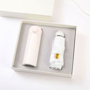 แก้วเก็บความร้อน/ความเย็นแบบมีฝาปิดพร้อมร่ม  ของขวัญสุดพิเศษในกล่องของขวัญ สำหรับใช้ในชีวิตประจำวัน - Product Image 3