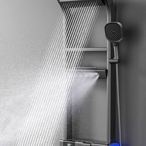 Ensemble de douche multifonctionnel pour salle de bain à domicile, écran numérique, étagère, pomme de douche pressurisée, eau chaude et froide, accessoires de salle de bain - Product Image 2