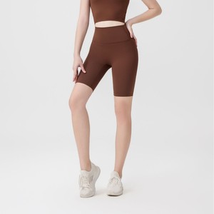 Shorts de yoga taille haute pour femme, sensation seconde peau, sans couture avant, style <span class=keywords><strong>cycliste</strong></span>, effet push-up, pour fitness, course et sport, longueur 5 points - Product Image 4