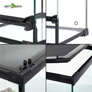 REPTIZOO 96,3 Gal / 364,5 L Habitat pour reptiles en verre de forme triangulaire, grand paludarium écologique pour reptiles - Product Image 6