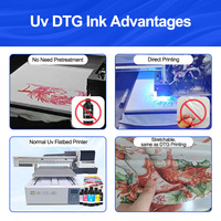 Goosam 1000ml Vêtement t Shirt Textile Impression En Vrac Couleur Blanc Uv DTG Encre pour Epson Xp600 I3200 I1600 Imprimante