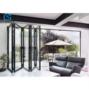 Pintu Lipat Aluminium Eksterior Rumah Villa dengan Kaca Alloy untuk Balkon dan Patio, Dilengkapi Kasa Nyamuk - Product Image 6