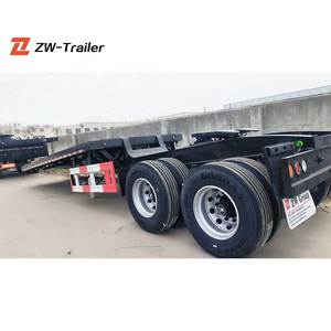 ZW Group 95 tonnes 25m Superlink semi-remorque à plat 4 essieux Superlink remorque pour le transport de conteneurs pour le Guyana - Product Image 6