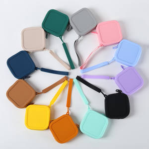 Tas Kabel Silikon dengan Ritsleting, Kotak Penyimpanan Aksesori Kecil untuk Ponsel, Earphone, dan Perangkat Digital - Product Image 2