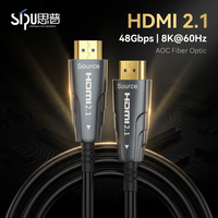 Sipu Hochgeschwindigkeits-AOC Aktives Glasfaserkabel Stecker-Stecker 4K 8K Folienabschirmung PVC-Ummantelung für HDTV Computer Kamera DVD-Player