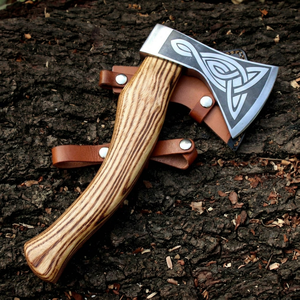 Custom Handmade Forged Carbon Steel <b>Axe</b> Outdoor Camping Hunting Hatchet Wooden <b>Handle</b> Survival <b>Axe</b> With Cover Survival Tool - Product Image 1