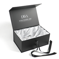 Boîte Cadeau Pliante et Réutilisable pour Expédition de Cosmétiques, Bouteilles d'Huiles Essentielles et Crèmes, Ensemble Magnétique avec Satin