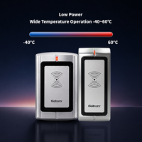 Lecteur de cartes RFID anti-vandalisme en métal, étanche IP65, Wiegand 26-37 bits, entièrement encapsulé, lecteur de contrôle d'accès extérieur