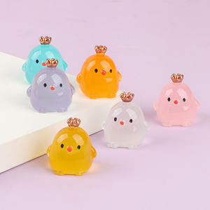 Accesorios de Resina para Joyería Brillante en la Oscuridad, Adornos de Paisajes en Miniatura, Colgante de Pollo con Corona 3D en Miniatura para Bonsái - Product Image 2
