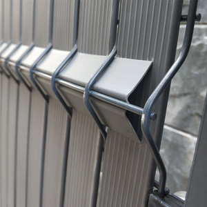 Panneaux de clôture de jardin en <span class=keywords><strong>PVC</strong></span> 3D anti-UV à bandes verticales, lattes de confidentialité rigides en <span class=keywords><strong>PVC</strong></span>, panneau de clôture 3D avec lattes de protection de la vie privée - Product Image 2
