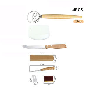 Set alat panggang Eropa, cetakan kue Pastry Stainless Steel, Mixer pisau pemotong roti untuk roti, fermentasi, pemotong roti - Product Image 3