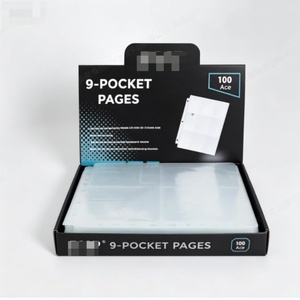 Pages de classement transparentes de qualité supérieure à 9 pochettes pour cartes, protège-cartes à 3 anneaux pour cartes à collectionner TCG - Product Image 2