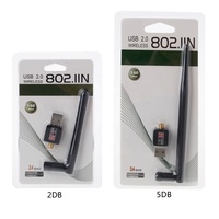 Essager — carte réseau sans fil USB 2.0, Mini récepteur WIFI, grande antenne, 300m