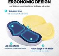 Coussins de siège OEM en gros pour chaises de bureau, orthopédiques en mousse à mémoire de forme, soulagement des douleurs sciatiques et du coccyx