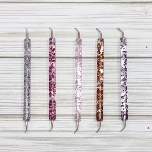 Ensemble de 5 outils de pointillage incurvés Mandala Angle Dotte, stylet à pointillage, tailles de points variées, pour la décoration des ongles, le nail art, les paillettes et les points décoratifs - Product Image 2