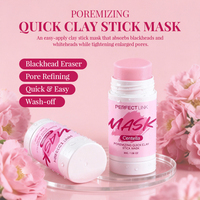 Masque facial en bâton d'argile à la Centella Asiatica, personnalisé, végétalien, blanchissant, hydratant, apaisant, minimisant les pores