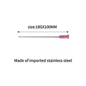 送料無料使い捨て医療用ロングニードルPRP処理ロングステンレススチールニードル18g x 100mm - Product Image 4
