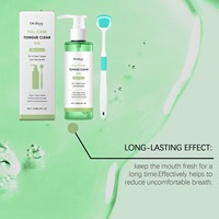 Kit de gel nettoyant pour la langue avec gratte-langue, gel nettoyant pour la langue à la menthe pour une haleine fraîche et des soins bucco-dentaires