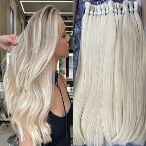 Extensiones de Cabello Humano Liso Rubio, 100% Natural, Sin Trama, Paquetes Negros Naturales, Cabello Brasileño <span class=keywords><strong>613</strong></span> para Trenzas - Product Image 1