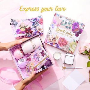 Conjunto de regalo de Navidad con diseño de flores de nuevo estilo promocional <span class=keywords><strong>para</strong></span> amante, novia, esposa, mamá, cestas de regalo de spa de cumpleaños personalizadas <span class=keywords><strong>para</strong></span> mujer - Product Image 2