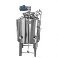 Cuve de mélange multi-agitateurs en acier inoxydable, cuve mélangeuse pour jus, avec agitateur haute vitesse chauffant pour chocolat, lait, miel