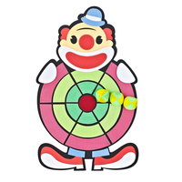 Cible de jeu de fléchettes en EVA en forme de clown, diamètre 26 cm, 29 g, avec balles collantes, pour enfants, jeu d'extérieur et d'intérieur, jouet de lancer, OEM, personnalisé, ODM