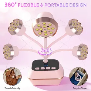 Cordless Nail Dryer <b>with</b> 12 LEDs, 3 <b>Timer</b> Settings, LCD Display, 1500mAh Battery, Portable Gel Nail <b>Lamp</b> for Fast Curing - Product Image 3