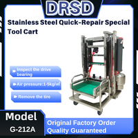DRSD Chariot d'outils mobile en acier inoxydable pour réparation rapide, élévateur de pneus, élévateur de roues, équilibreur de roues pour véhicules automobiles, garantie 1 an, robuste