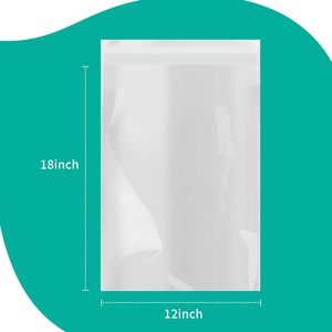 Clear Cellophane <b>Bags</b> 12x18 Inch Self Seal Resealable <b>Plastic</b> Poly <b>Bags</b> for Clothing <b>Storage</b> Closet Organizer Pack of 500 - Product Image 2