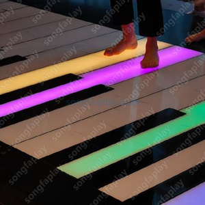 أرضية رقص بيانو تفاعلية محمولة LED متغيرة الألوان أرضية موسيقى داخلية عملاقة للإسقاط الخارجي لمراكز التسوق - Product Image 2