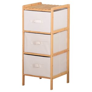 Moderner 3-lagiger Bambusrahmen-Aufbewahrung schrank mit Stoff behältern 3 & 6 Schubladen Kommode für Schlafzimmer Toy Organizer & Toy Storage Unit - Product Image 6