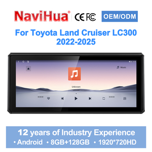 Autoradio Android Navihua avec navigation GPS, écran tactile, CarPlay, mise à niveau stéréo pour Toyota Land Cruiser LC300 2022-2025 - Product Image 1