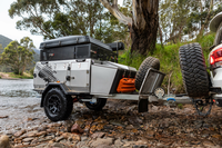 Petite remorque de camping Ecocampor Petite caravane de camping-car Mini remorques de camping-car tout-terrain avec essieu unique