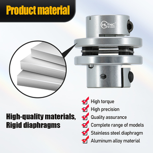 HLTNC Single-Mode-Platten kupplung aus Aluminium legierung, Membran platten kupplung mit abgestuftem Elastizität modul, Motors ch rauben verbinder für CNC - Product Image 5