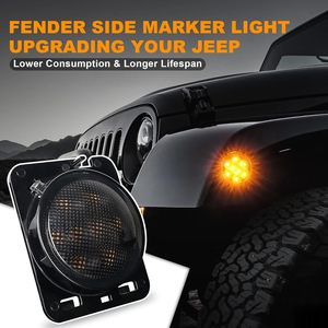 Ovovs khói ống kính phía trước Fender bùng tín hiệu lần lượt cho Jeep Wrangler 2007-2017 - Product Image 4