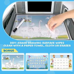 Vassoio Portatile Pieghevole per Auto, Organizzatore per Snack e Cancelleria, Kit da Disegno per Bambini, Vassoio da Viaggio per Auto - Product Image 2