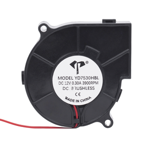 SYD/OEM YD7530HBL EC 브러시리스 블로워 팬 75x75x30mm 110-240V 3500RPM 고속 대용량 저소음 PWM 속도 제어 - Product Image 1
